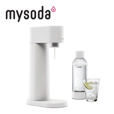 【mysoda】WOODY木質氣泡水機-樹冰白 WD002-W，免插電氣泡水機，簡約設計，輕鬆製作健康氣泡飲品