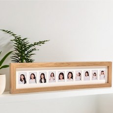 파보리테 증명사진 액자 아기성장 여행사진 타임라인 액자, 1개, 원목
