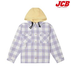 제이씨비 크롭기장 후드 체크 셔츠 JBK1R541GSV