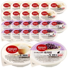 CJ 햇반 210g 혼합 24개 (백미밥+흑미밥 각 12개), 1박스, 5.04kg