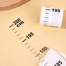 투명 키재기 스티커 200cm 롤타입, 1개