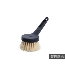 長柄劍麻鍋刷 家用清潔洗鍋刷, 替換刷頭, 1個
