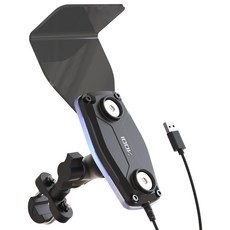 백케이 오토바이 자석거치대 USB타입 딱판 충전패드 핸들형 LED, 핸들형거치대, 블랙