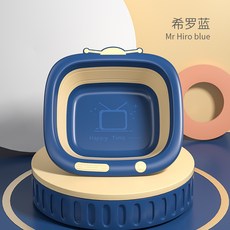 유아 세면대 접는 분지 교수형 아기 분지 손을 씻으십시오 세탁 워시PP냄비 신생아 세면대, TV 접이식 세면기-히로 블루, 1개