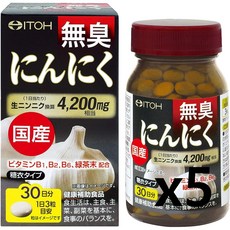 일본 마늘 알리신 카테킨 400mg 90정 30일치 x5개