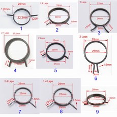 토션스프링 스프링팜 1/3/5/10/20pcs 도난 방지 도어 잠금 스프링 와이어 1.6/1.8mm 핸들 토션 전자 장치, [00] 1Pcs, [00] 1.6 x 28 x 11-(6)
