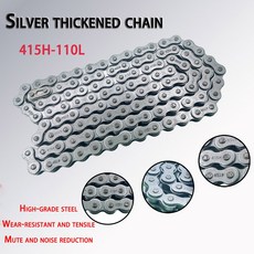 범용 오토바이 체인 415H 136 90CC 자전거용 50CC 110CC 피트 125CC 먼지 드라이브 70CC 132 바이크 150CC 110 링크 428H 140CC, A 415H 110L