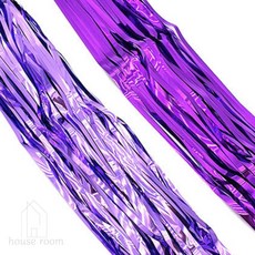 살림방 파티 꾸미기 커튼 퍼플 반짝이커튼