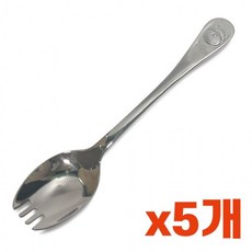 프라픽 곰돌이 유아용 수저포크 겸용x 5개 스텐 숟가락, 본상품, 1개