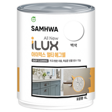 삼화페인트 아이럭스 멀티 에그쉘 친환경 다용도 수성, 백색, 4L, 1개