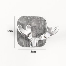비주얼 거실 벽걸이 수납 행거 빙하무늬 녹각 멀티 플러그 행거 노라인 도어 후크, 그레이 비침-사각 형태, 하나