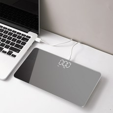 휴대용체중계 미니 여행용체중계 미러 디지털체중계, 1개, 화이트블랙미러, 휴대용체중