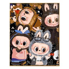 코지하루 DIY 명화그리기 유화 그림 그리기 아크릴화, 라부부B 30x40 (T034), 1개