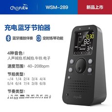 Cherub小天使節拍器WSM289鋼琴考級古箏吉他人聲電子節拍器 機械節拍器 發條式節拍器 塔式節拍器, WSM-289音響充電款黑, 1個