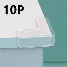 고급형 실리콘 사각 모서리 보호대, 투명, 10개
