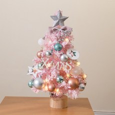 50cm 粉紅聖誕樹套裝組 附裝飾品與燈飾, NA