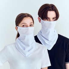 한성스포츠 자외선차단 마스크 얼굴 햇빛 가리개 쿨 마스크, L-XL, 화이트, 1개