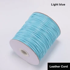 1/1.5mm 칠 로프 실 끈 왁스 코드 용품 보석 꼬임 만들기 면 10m 가죽 팔찌 구슬 2mm 마크라메 공예, 1개, 08 light blue