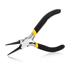 SPEEDWOX 미니 라운드 노즈 플라이어 주얼리용 와이어 루프 플라이어 5인치 매끄러운 테이퍼 턱을 만들어 굽힘 성형 와이어 전문 비딩 취미 작업 공예 DIY 용품, 1개