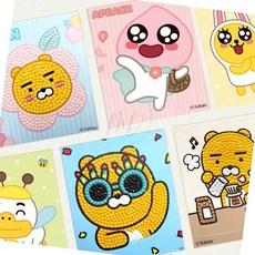 먼드 스티커 보석십자수 리틀 카카오 프렌즈 보석십자수재료, Happy_네오