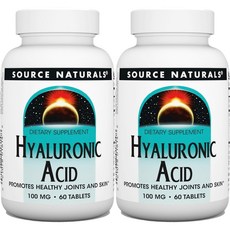 소스내추럴스 히알루론산 100mg 테블릿, 2개, 60개
