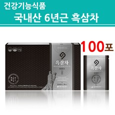 6년근 흑삼차 진세노사이드 과립 스틱 면역력 피로개선 기능성 국내산 건강기능식품 사무실 음료 전통차 건강차, 1개, 100개입, 300g