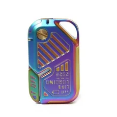 마그네틱 푸시 카드 기계식 슬라이더 플레이트 던지기 스트레스 릴리프 장난감 EDC 금속 Antistresse Punnk, 02 Rainbow