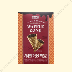 노브랜드 카라멜 초콜릿 와플콘, 2개, 180g
