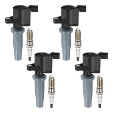 BDFHYK 점화 코일 UF191 및 이리듐 스파크 플러그 SP493 링컨 에비에이터 아반티 호환 머큐리 마라우더 파노즈 에스페란테 GT 머스탱 4.6L 5.4L 6.8L DG5, 39 Ignition Coil UF621 and Spa