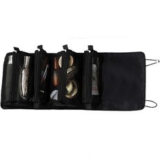 OON 여행용 기초 메이크업 메쉬 파우치, 블랙, 1개