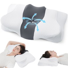 를 위한 오르칼릭 경추 목 베개 수면을 인체공학적 메모리 폼 침대 지지 옆구리 위 윤곽