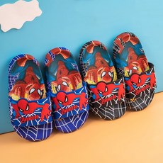 蜘蛛人兒童拖鞋 卡通造型厚底防滑室內外拖鞋 寶寶幼童浴室拖鞋