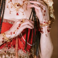 台灣出貨 敦煌西雙版納飛天舞蹈寫真少女漢服西域公主攝影元素異域敦煌配飾漢服配飾異域風情配飾敦煌配飾民族風仙氣配飾敦煌流蘇