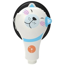 JW 고양이 캐릭터 힐링 샤워기 두피 마사지 샤워헤드, 1개
