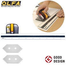 OLFA 豪華型45mm 輪刀含尺標MC-45/DX附替刃2片 左右手適用, 1個