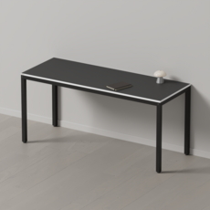 다가구 프래그마 1600 x 600 컴퓨터책상, 블랙+아이보리 상판+블랙 프레임