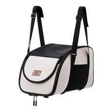 中控車載寵物外出籠 小型犬貓窩 便攜式安全座椅 狗籠子 車內用品 四季通用, 米色, 1個