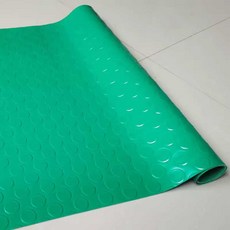 바닥매트 창고 PVC고무매트 미끄럼방지 복도 고무, 1개, 130x500cm 그린 동전무늬 1.1mm