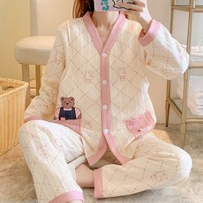 임산부 산후조리원 수유복 상하의 세트 셔츠형 예쁜수유복세트 수유복홈웨어 (허리사이즈조절가능)