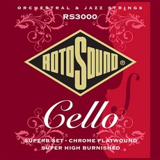 飛翔羽翼樂器行 RotoSound #RS3000 大提琴弦 (亮鉻平滑纏繞), 詳見包裝, 亮鉻
