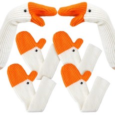 YEAR 이어ntown 겨울 구스 장갑 재미있고 참신한 여성용 보온 안감 귀여운 거위 애호가를 위한 선물 흰색 주황색. 307564, YEAR 이어ntown 겨울 구스 장갑, 재미있고 참신