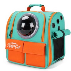 고양이백팩 강아지이동가방 외출 올투명 스탠다드 4종 대형 강아지 접이식 03카키 캣백 세트, E. 03 활력 오렌지