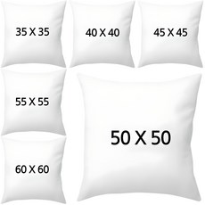 완소자리 1+1쿠션솜 35X35 40X40 45X45 50X50 55X55 60X60, 2개