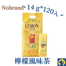 韓國 NO BRAND 水果茶飲 袋裝120入 (水蜜桃紅茶/檸檬紅茶) 沖泡飲 家庭號, 1個, 【整袋120入】檸檬紅茶