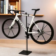 必銳普 山地公路車展示架 網紅網美免打孔掛車架 室內通用停車架 青少年立車架 駐車架 自行車停放架, 1個, 星韻白（送前輪綁帶）