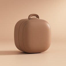 寶寶牙膠防掉鏈 奶嘴鏈 奶嘴收納盒 奶嘴防掉繩 嬰兒食品級 可水煮防掉鏈 固齒器矽膠防掉鏈 矽膠一體式奶嘴鏈 奶嘴收納盒, 矽膠奶嘴收納盒【咖色】, 1個