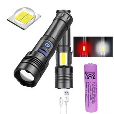 빅세일 XHP70 후레쉬 COB 몬스터 해루질 줌 충전식 LED 랜턴 손전등 등산 캠핑, 1개, xhp70COB후레쉬(단품)