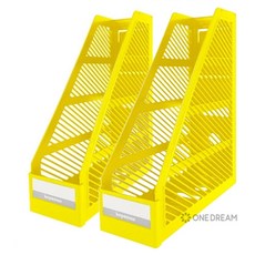 [원드림]카파맥스 280 개폐식 화일박스 서류꽂이 네임펜 F 검정 세트, 1세트, 노랑