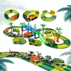 어린이 전동 공룡 트랙 장난감 자동차, 2PCS 그래피티 자동차