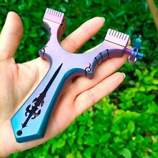 鈦閤金TC21龍劍按壓龍齒扁皮彈弓競技直闆彈弓快壓, 1個, 鈦合金按壓8020（基礎套餐）,不帶瞄具